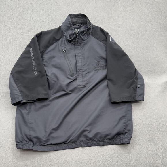 Zero Restriction Pullover Mens Medium Golf 1/4 Zip Short Sleeve St Andrews - Picture 1 of 12